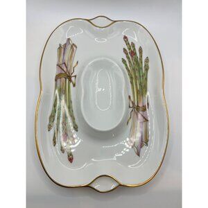 Royal Worcester Fine Porcelain Evesham Gold Asparagus Vintage Serving Plate Tray